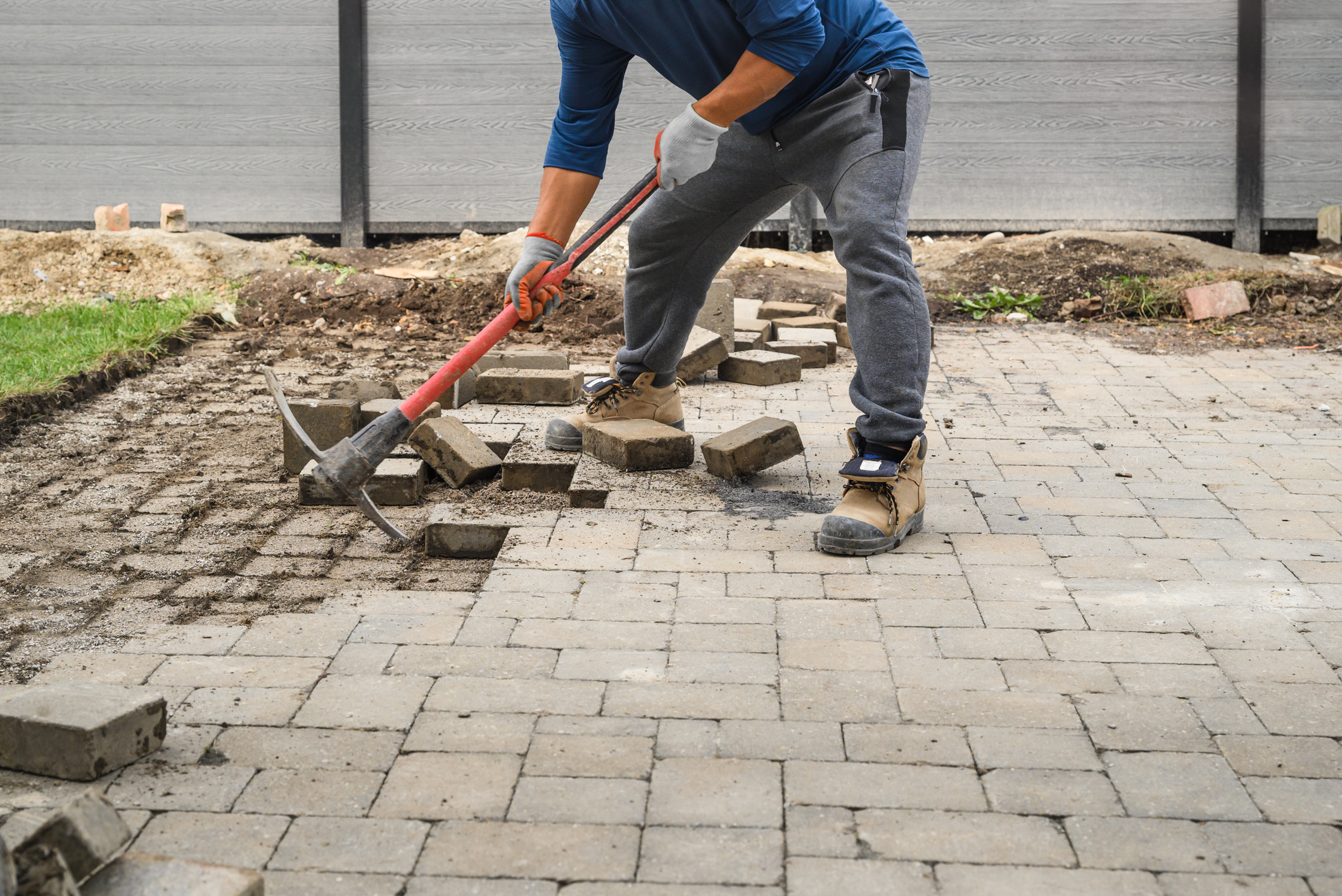 Paving repair before and after