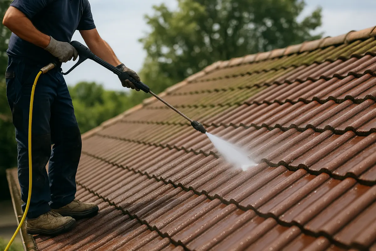 Roof cleaning service