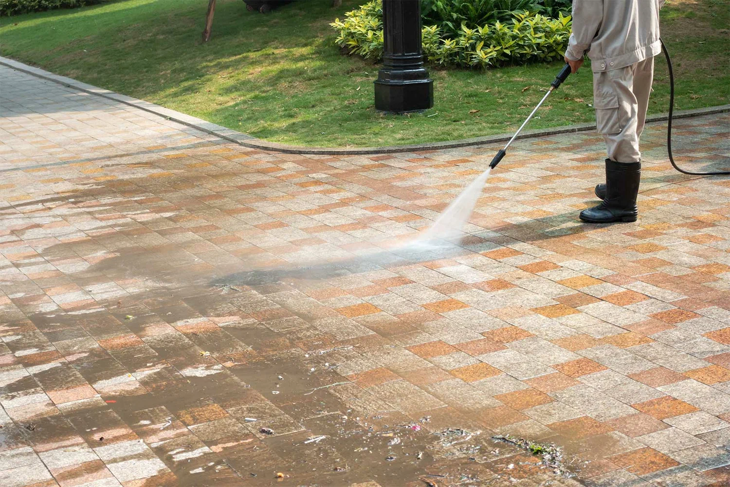 Driveway cleaning service